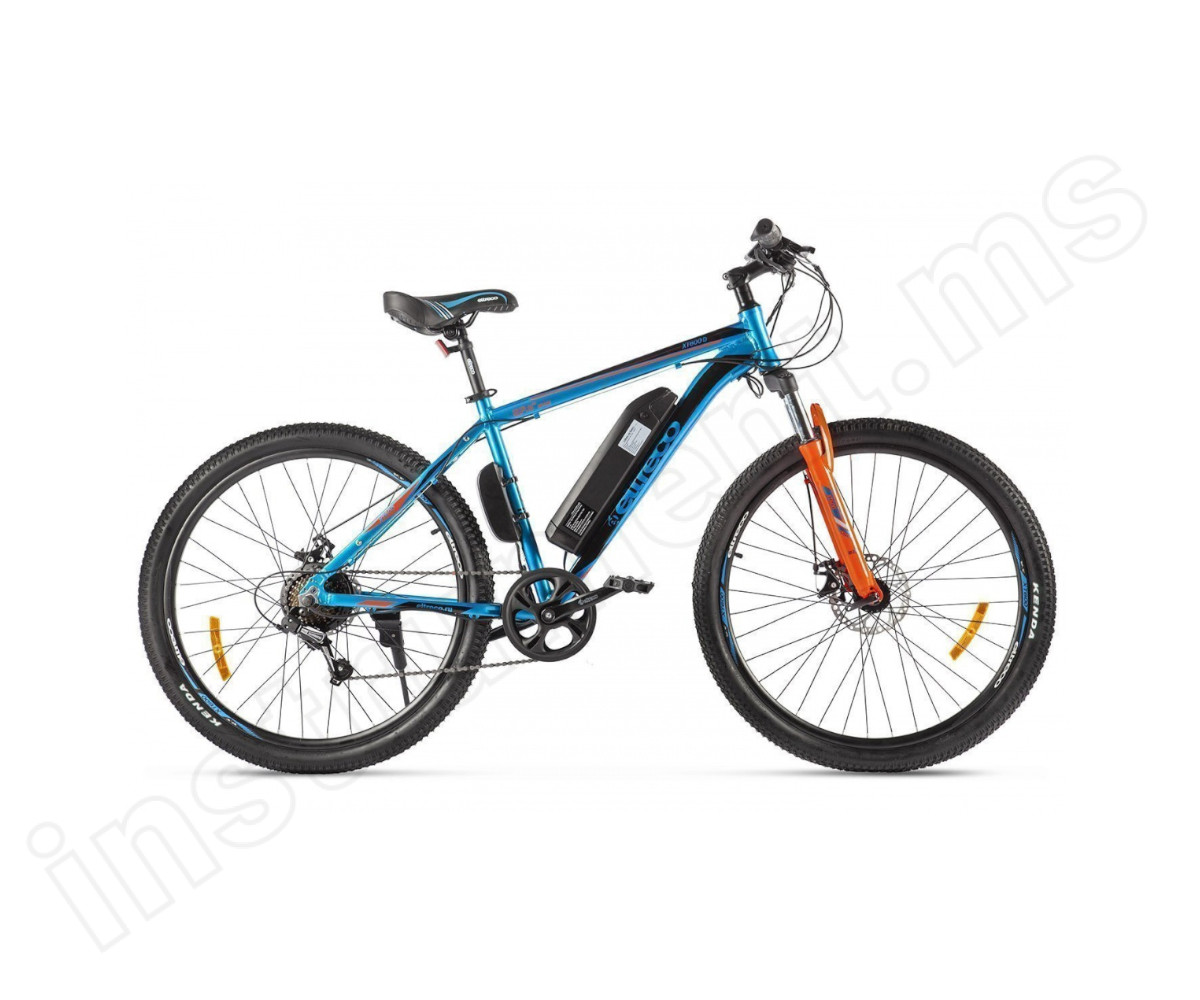 Электровелосипед (велогибрид) черно-синий Eltreco XT 600 D - фото 1